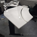 Ergotech Teknion Torsion Sit Stand Height Adjustable Corner Desk